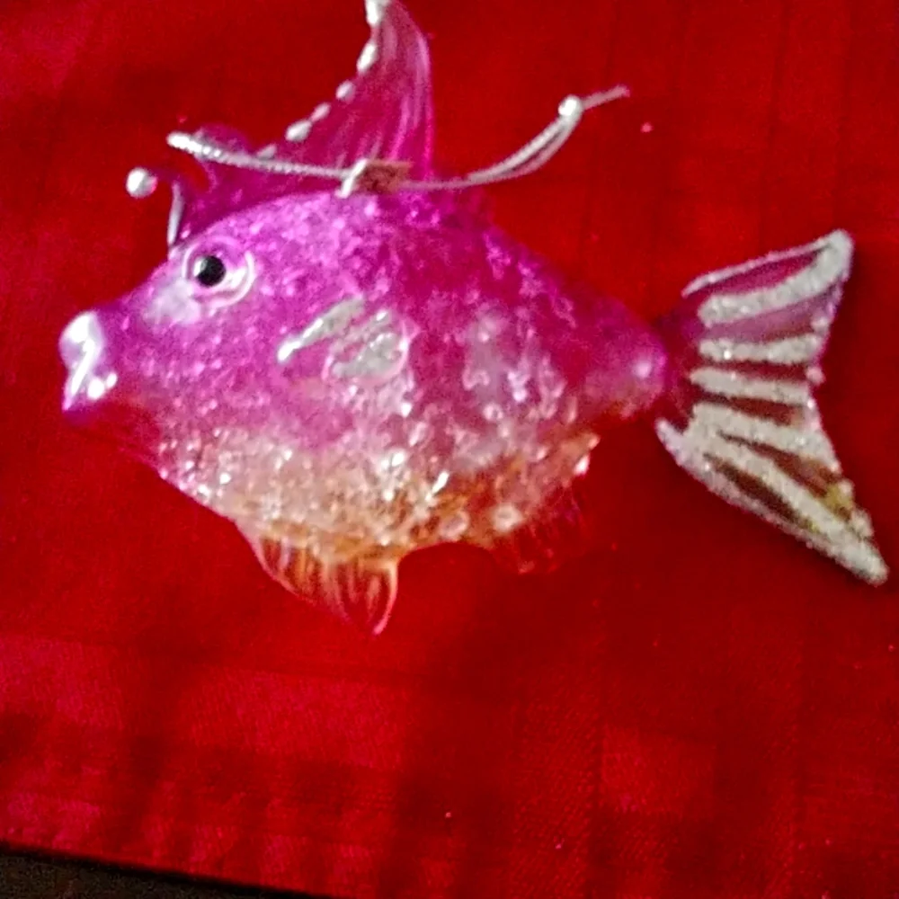 Glass fish CHRISTMAS ornaments.